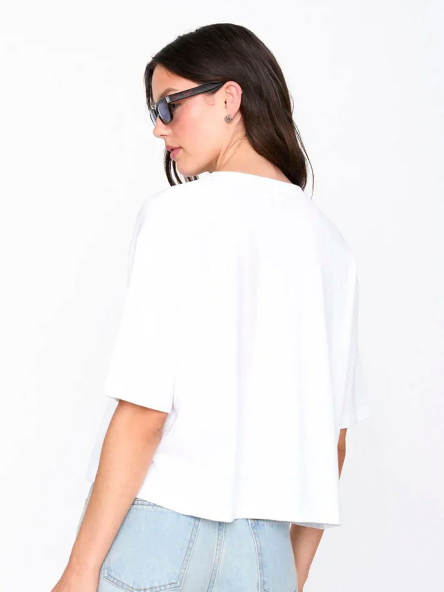 EMBROIDERED DOG TEE - WHITE