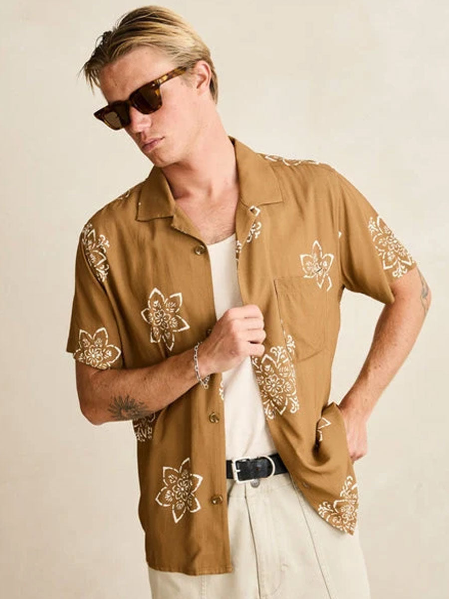 RHYTHM DOILY SHORT-SLEEVE SHIRT - OAK