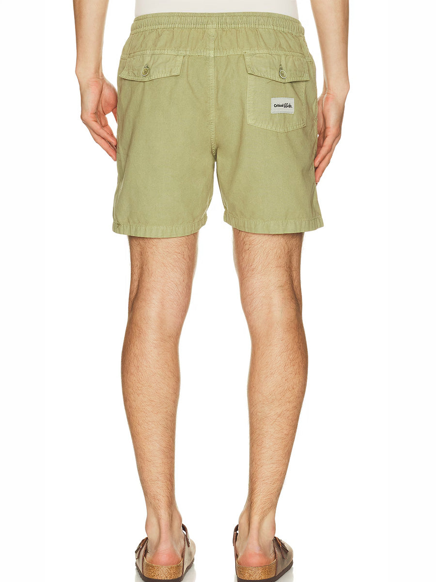 CRITICAL SLIDE ALL DAY CANVAS WALKSHORT - DUSTY GREEN