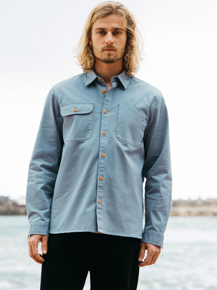 FINISTERRE EDDYSTONE STRETCH SHIRT - BAY BLUE SHIRTS FINISTERRE