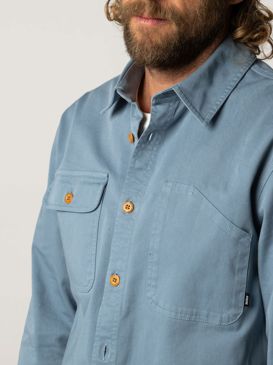 FINISTERRE EDDYSTONE STRETCH SHIRT - BAY BLUE SHIRTS FINISTERRE