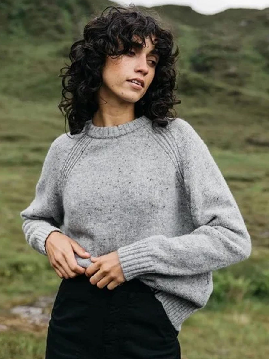 FINISTERRE FARNE CREW - DOVE GREY SWEATERS FINISTERRE