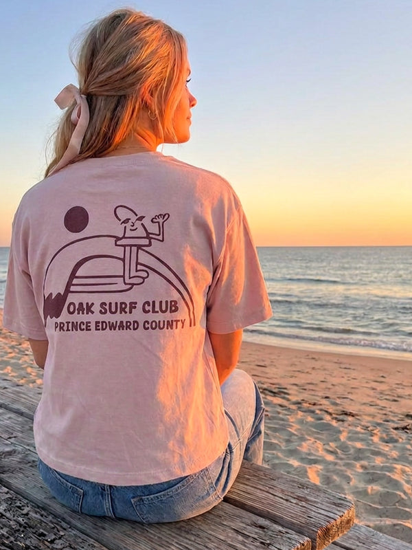 OAK SURF CLUB FINN BOXY TEE - BLUSH T-SHIRTS OAK SURF CLUB