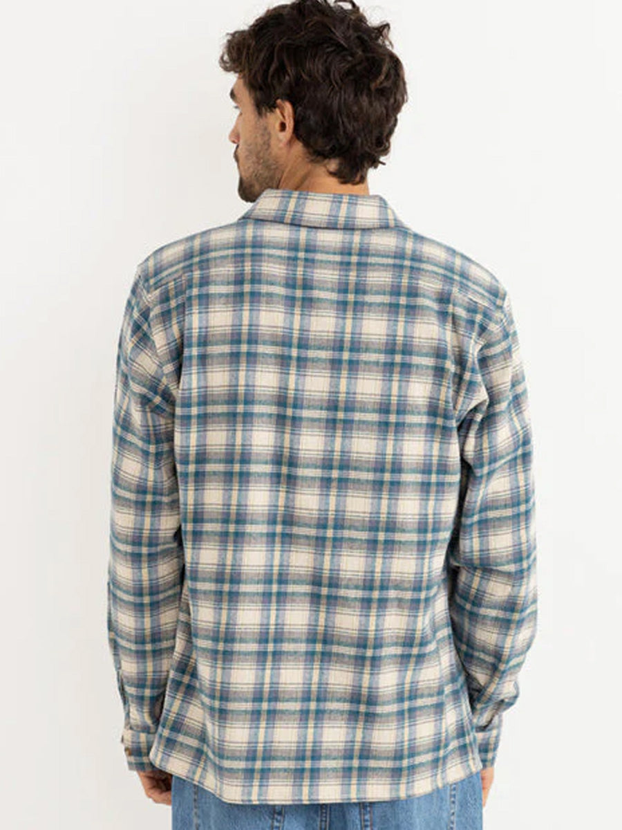 RHYTHM SUR LONG-SLEEVE FLANNEL - NATURAL SHIRT -
