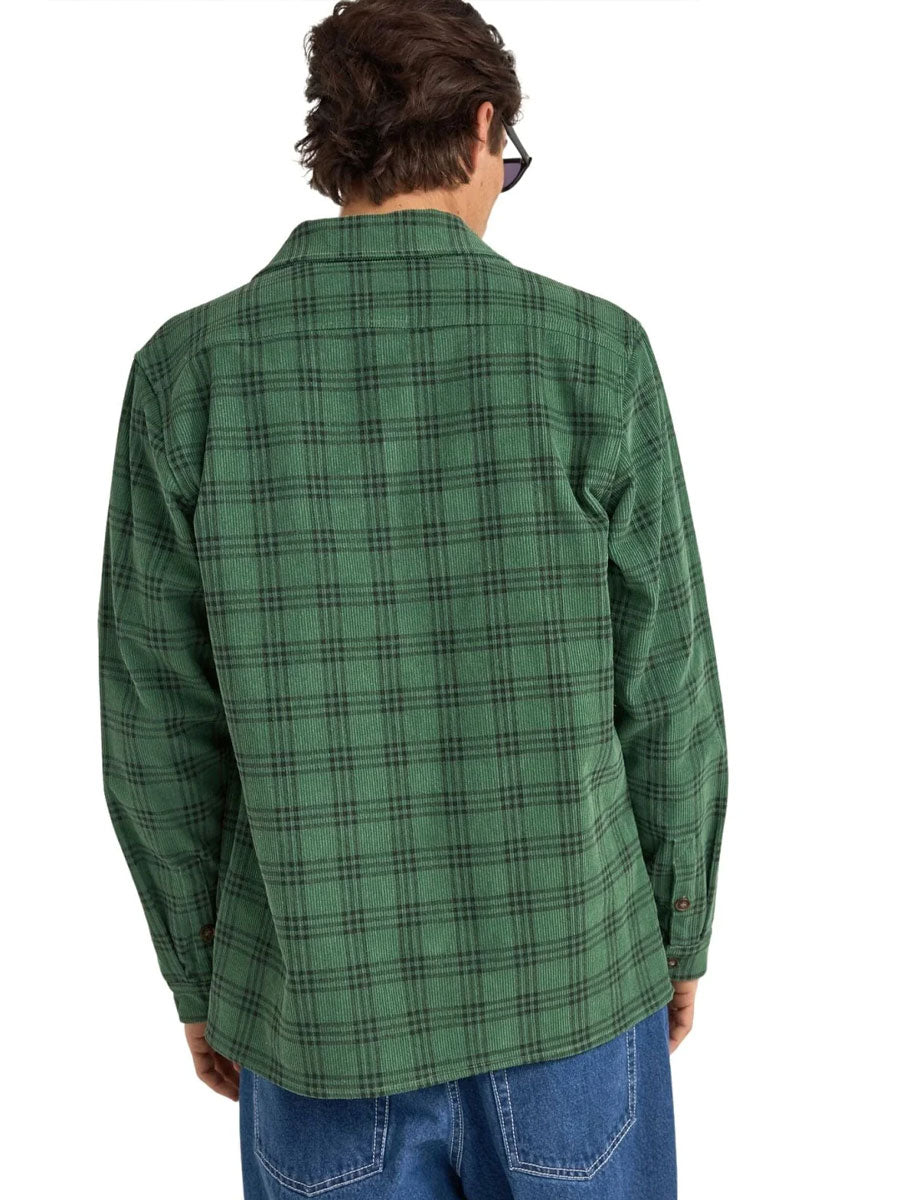 RHYTHM CORD CHECK OVERSHIRT - GREEN SHIRT -