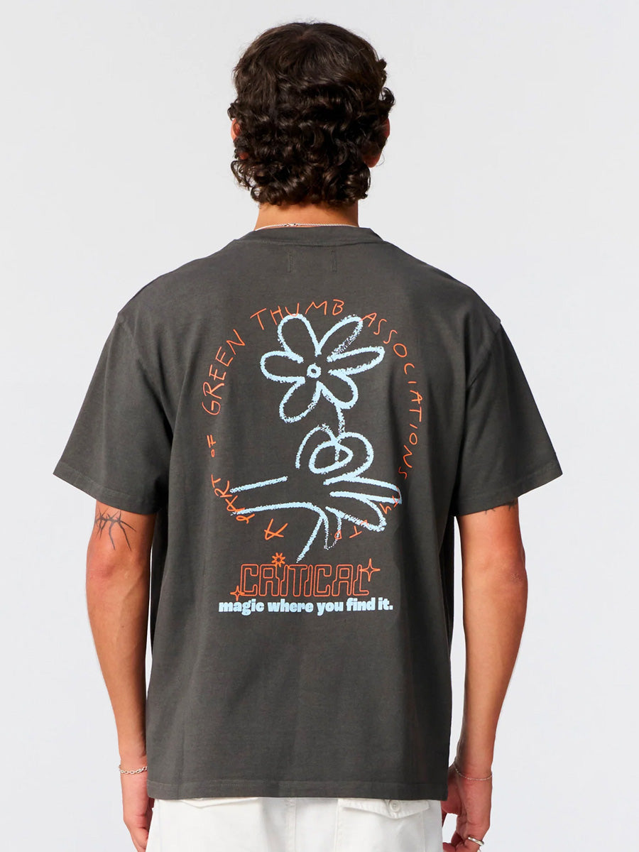 CRITICAL SLIDE GREEN THUMB TEE - PHANTOM T-SHIRTS CRITICAL SLIDE