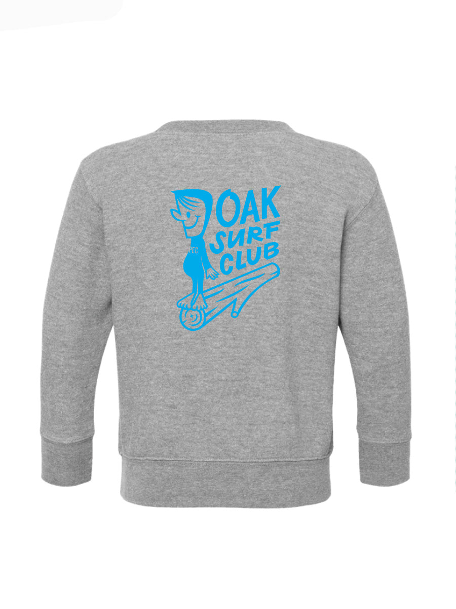OAK SURF CLUB YOUTH GROVER CREWNECK - LIGHT HEATHER SWEATERS OAK SURF CLUB
