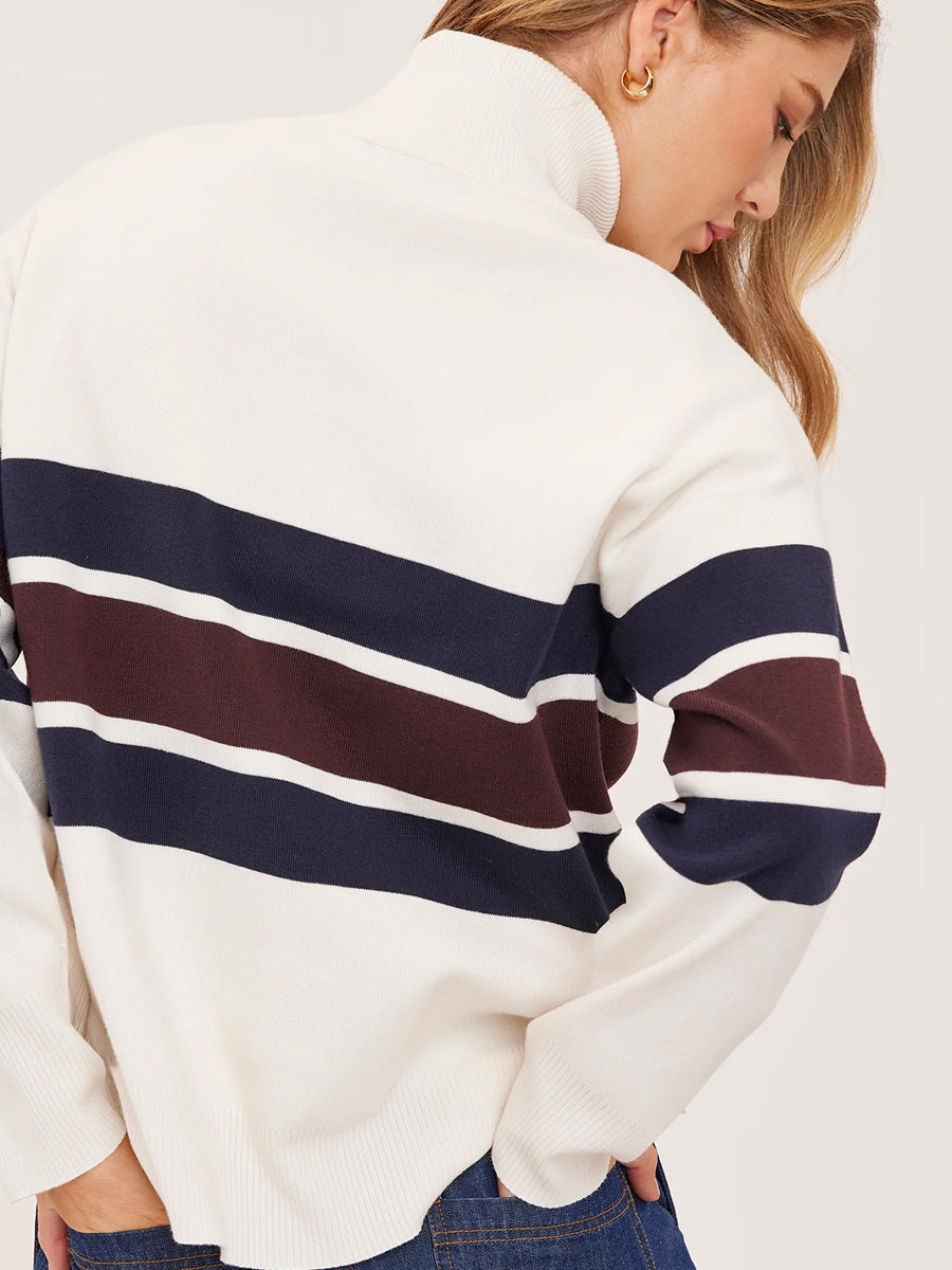 GENTLE FAWN IDRIS TOP - CREAM STRIPE SWEATERS GENTLE FAWN