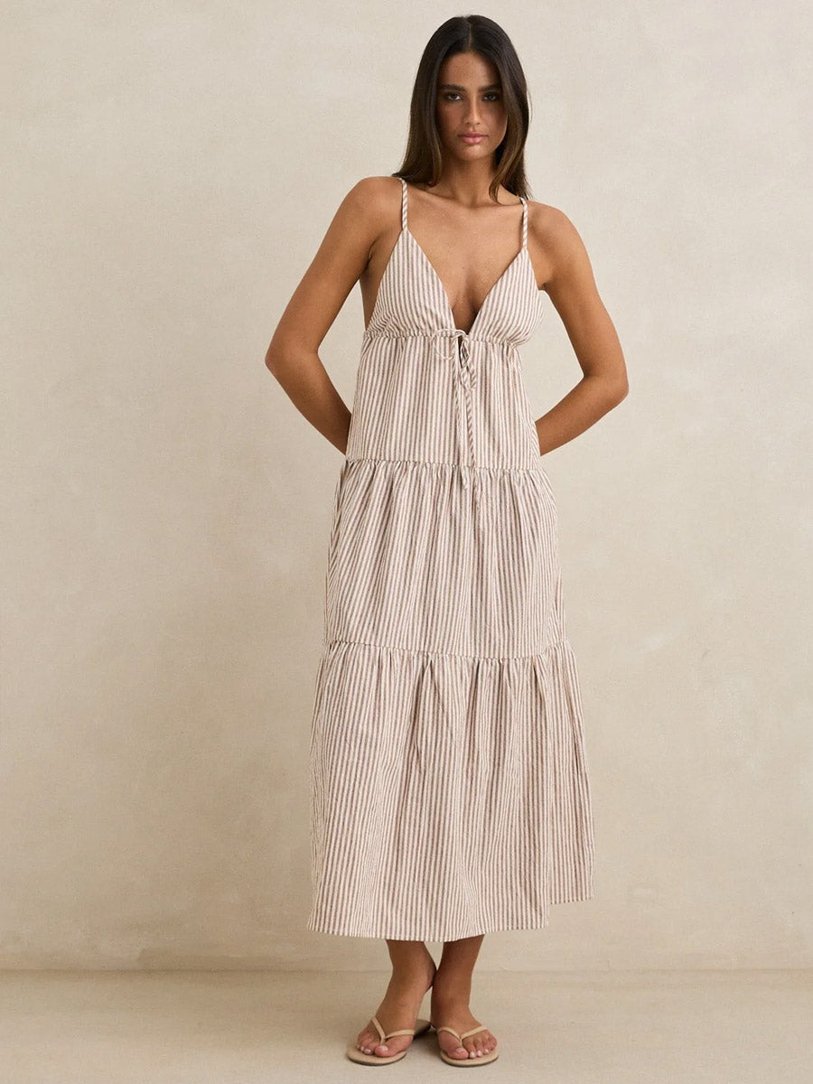 RHYTHM JACI MAXI DRESS - TAN