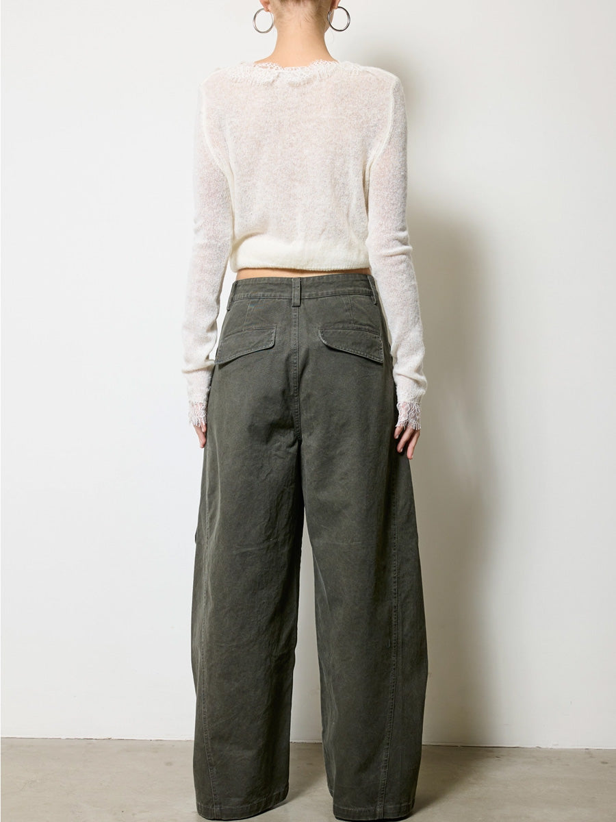 WIDE LEG TWILL CARGO - JASPER PANTS OAK CLOTHING CO.