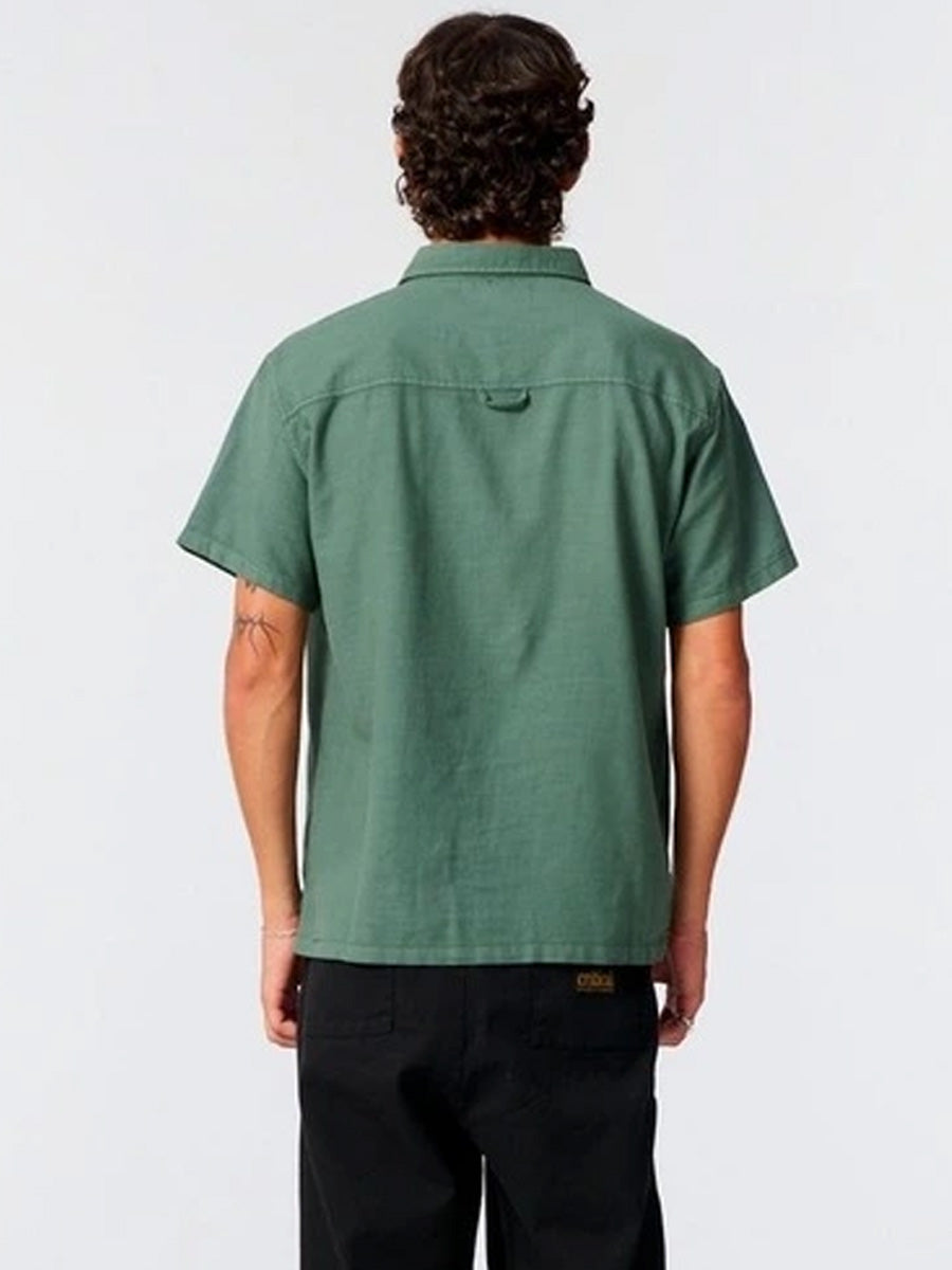 CRITICAL SLIDE LAMROCK SHORT-SLEEVE SHIRT - DUSTY GREEN SHIRTS CRITICAL SLIDE