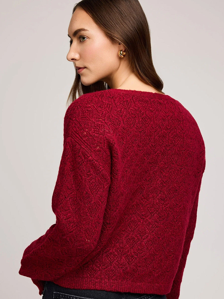 LILA SWEATER - HEATHER CRIMSON SWEATER -