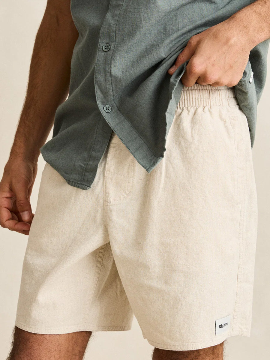 RHYTHM CLASSIC LINEN JAM SHORT - SAND SHORTS RHYTHM