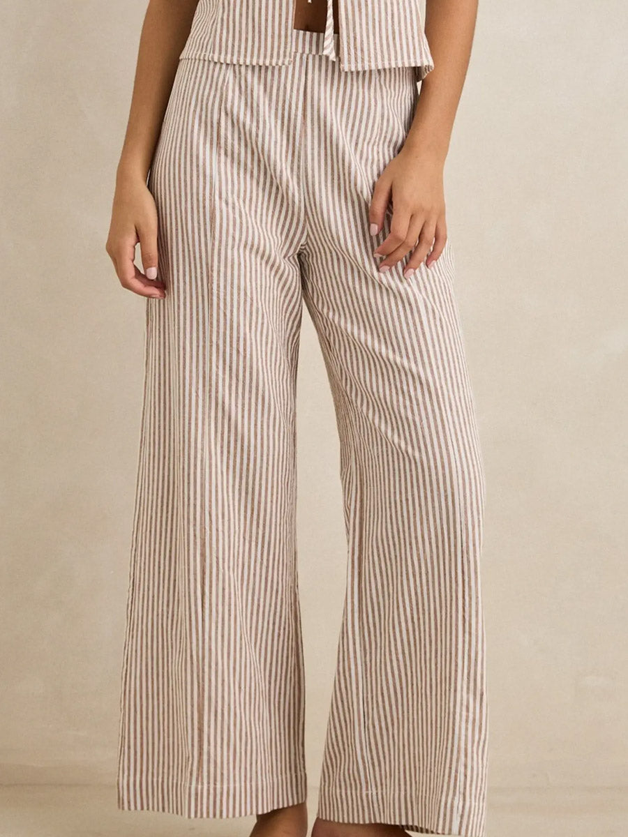 RHYTHM LOUISE WIDE LEG PANT - TAN