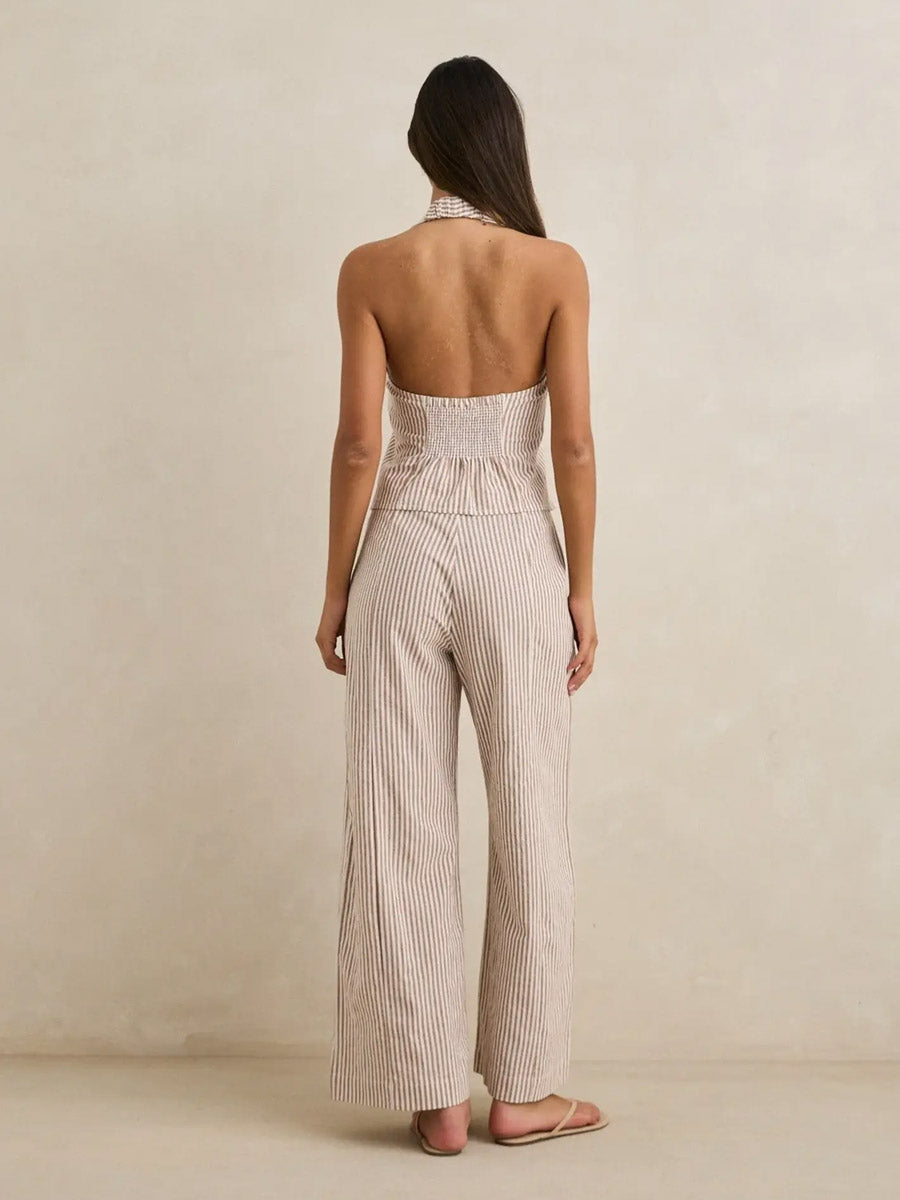 RHYTHM LOUISE WIDE LEG PANT - TAN