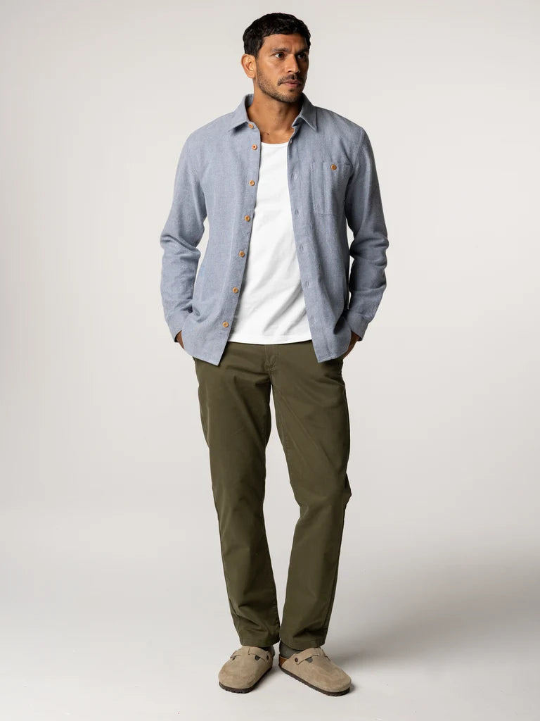 FINISTERRE GYLLY SHIRT - INDIGO DOBBY SHIRTS FINISTERRE