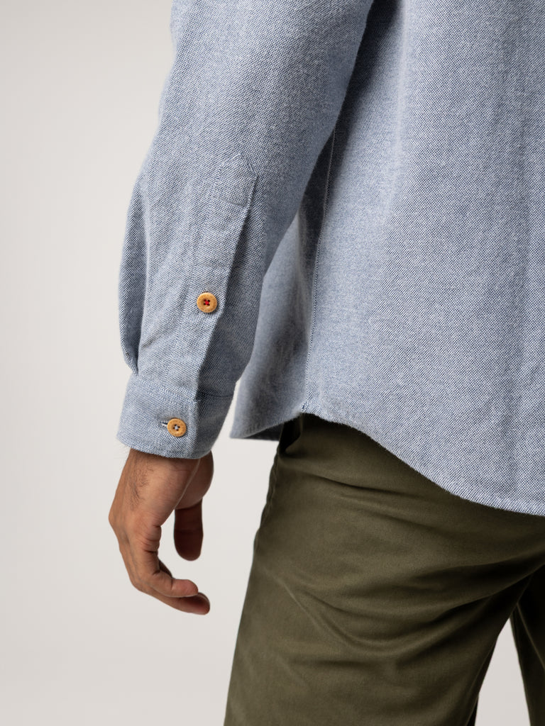 FINISTERRE GYLLY SHIRT - INDIGO DOBBY SHIRTS FINISTERRE