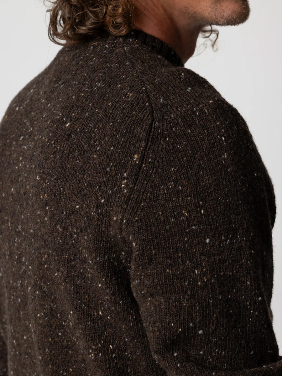 FINISTERRE FURLONG CREW - BURNT UMBER SWEATER -