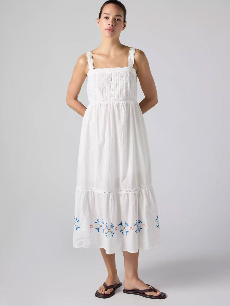 LEVI'S MIMI DRESS - CLOUD DANCER LARGER FLORAL