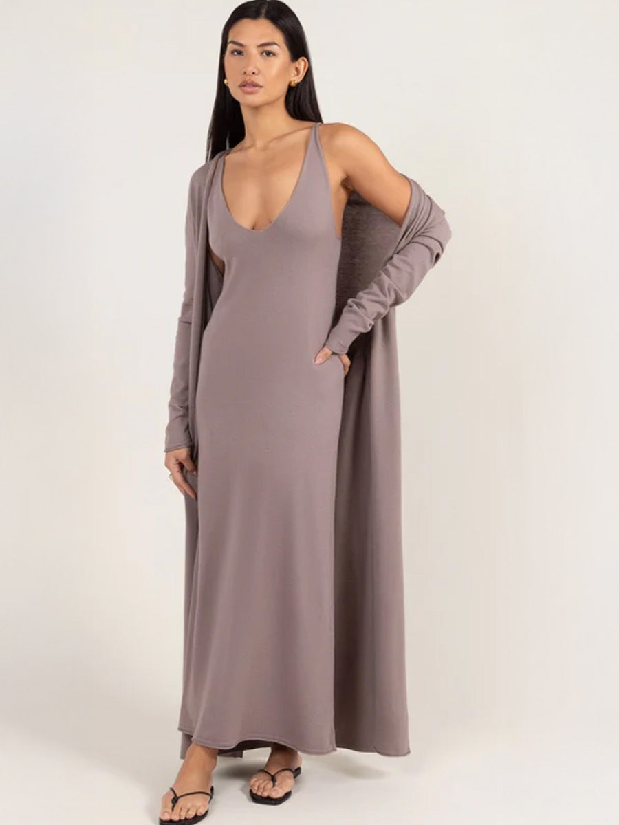 CHARLI SOFIA CARDIGAN - MINK SWEATERS CHARLI