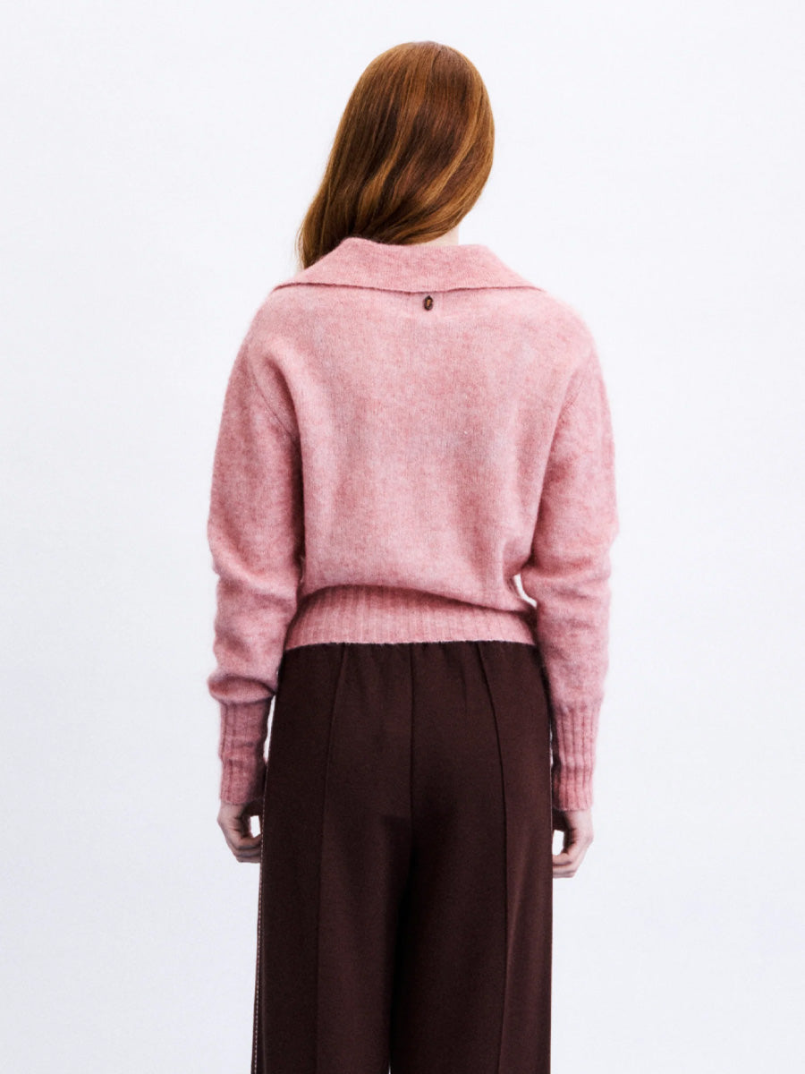 FRNCH MIRAI POLO - ROSE SWEATERS FRNCH