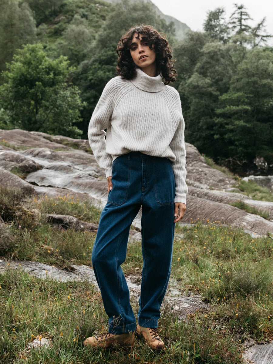 FINISTERRE MORA ROLL NECK SWEATER - ECRU SWEATER -