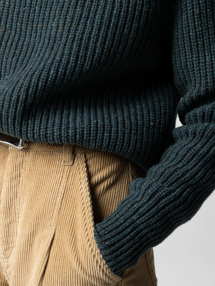 FINISTERRE MORA ROLL NECK SWEATER - MARINE SWEATER -