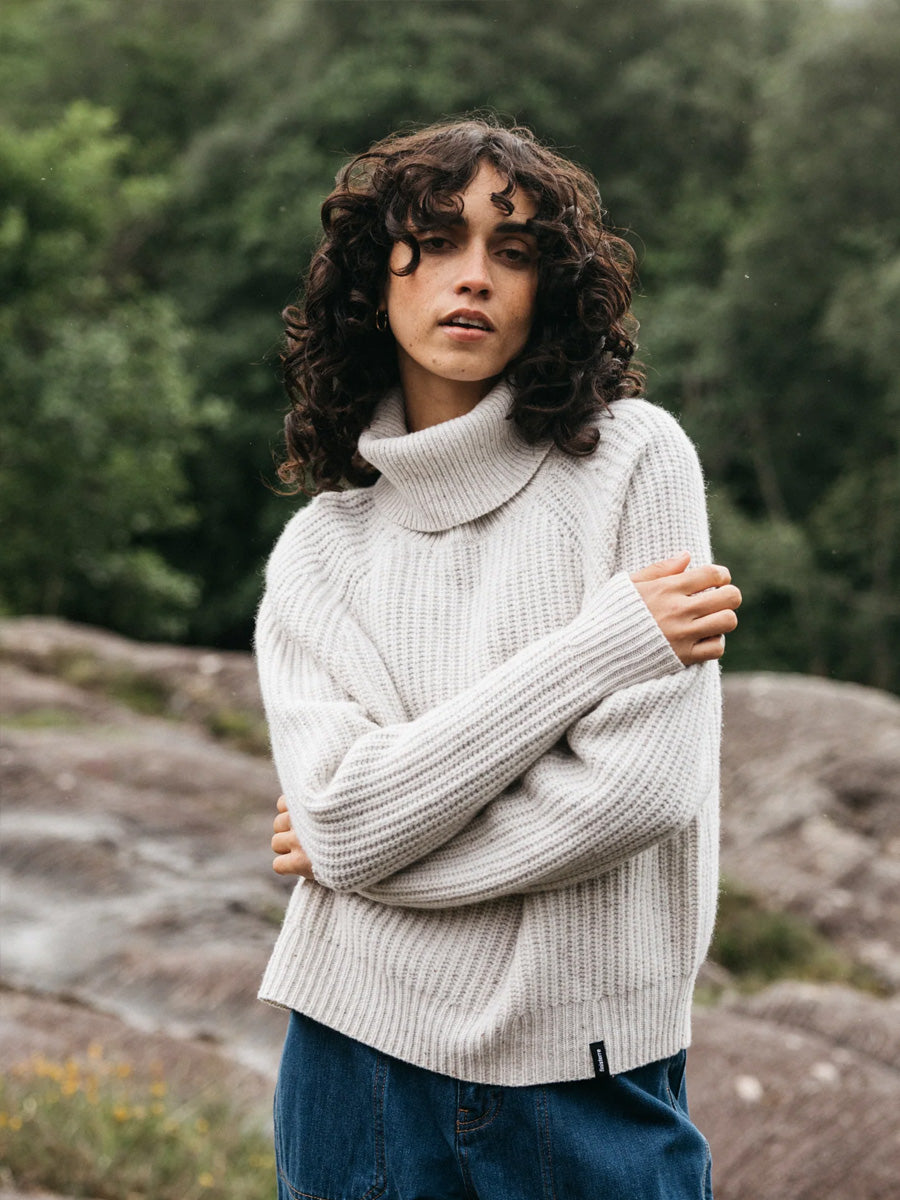 FINISTERRE MORA ROLL NECK SWEATER - ECRU SWEATER -