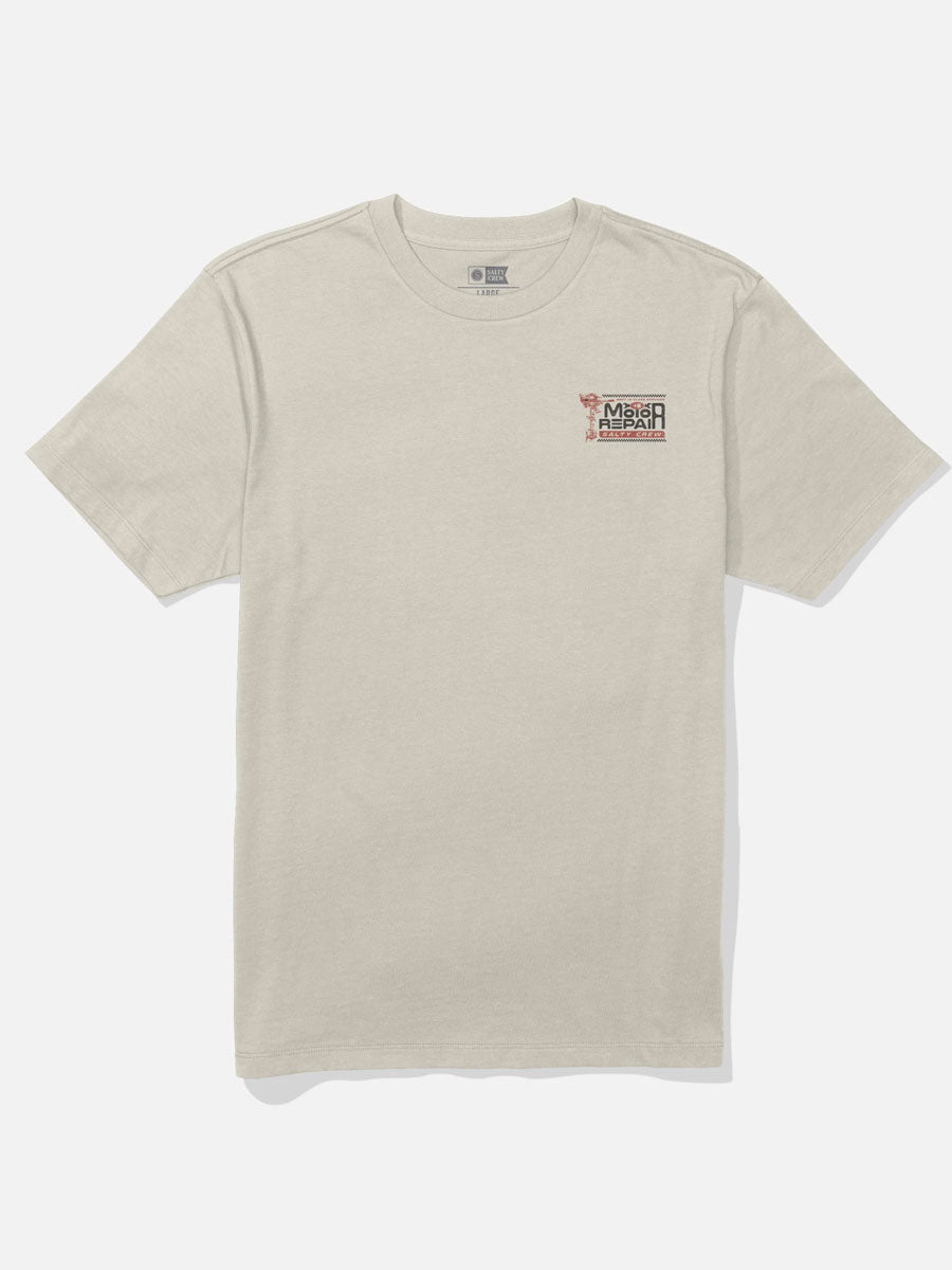 SALTY CREW MOTOR REPAIR SHORT-SLEEVE TEE - BONE