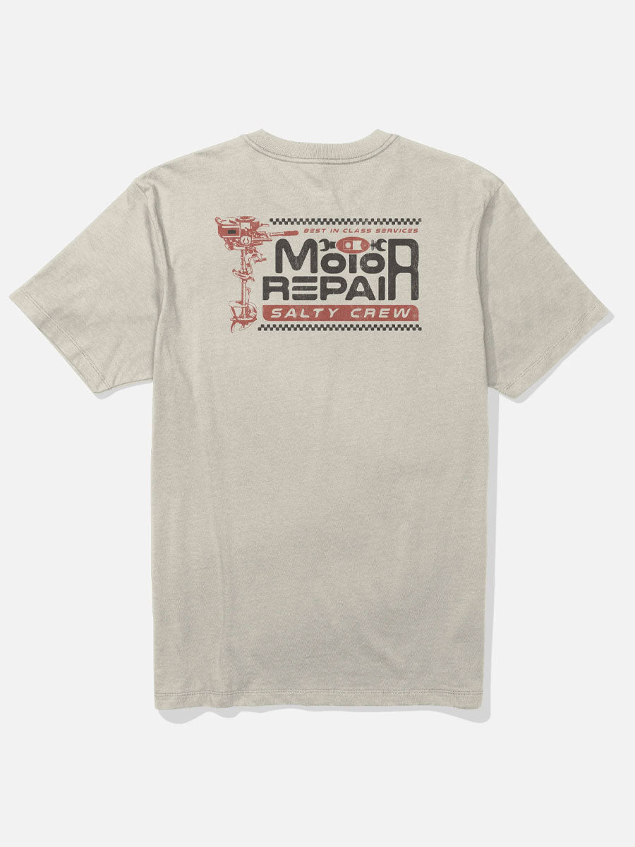 SALTY CREW MOTOR REPAIR SHORT-SLEEVE TEE - BONE