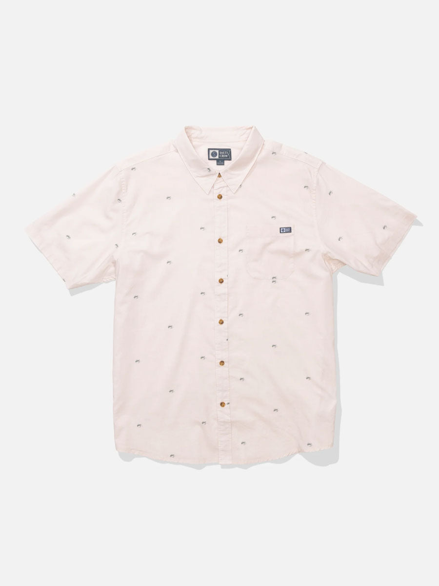 SALTY CREW CREW SHORT-SLEEVE BUTTON UP - NATURAL