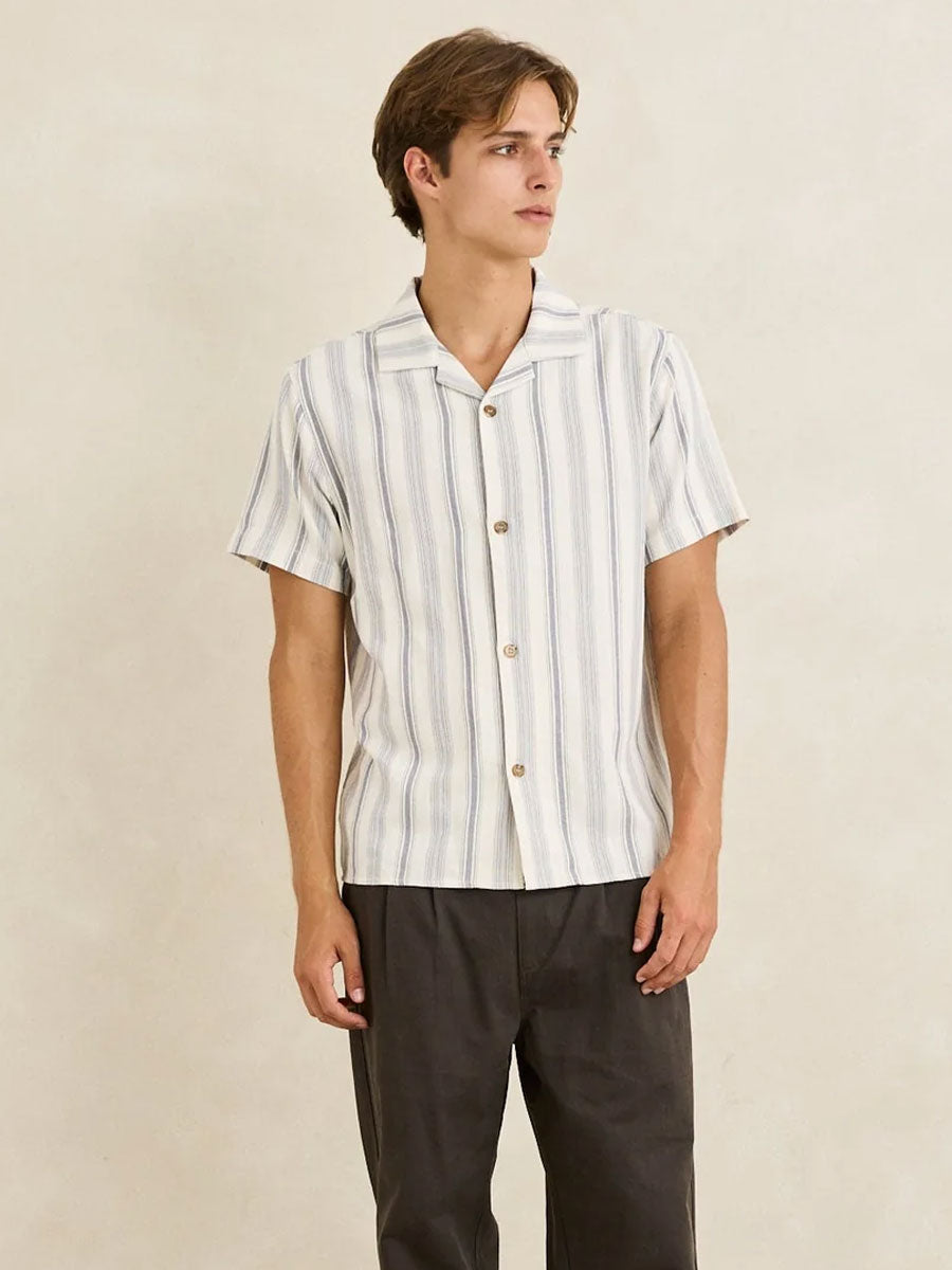 RHYTHM TURKISH STRIPE SHORT-SLEEVE T-SHIRT - NATURAL