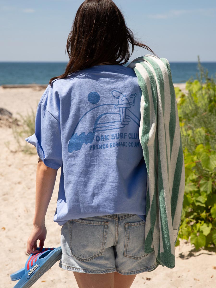 OAK SURF CLUB FINNY TEE - PERIWINKLE