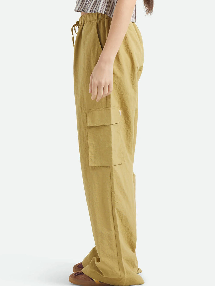 BRIXTON THE JETT CARGO WIDE LEG PANT - OLIVE STONE PANT BRIXTON