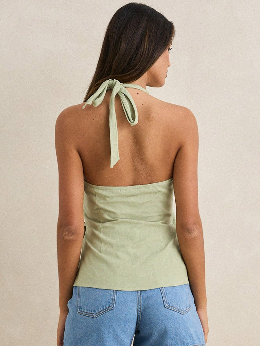 RHYTHM EMI WRAP TOP - PALM