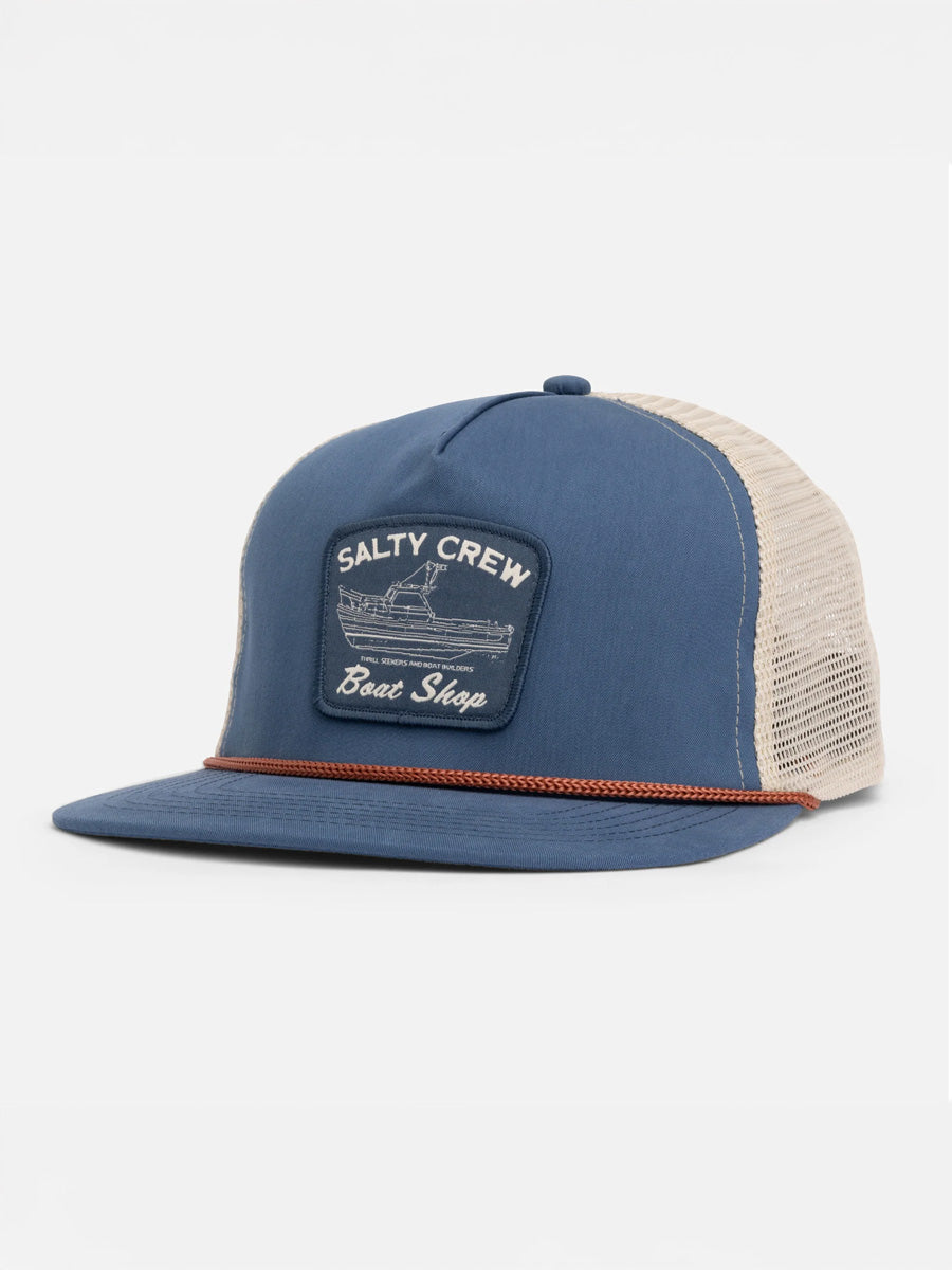 SALTY CREW BOAT SHOP TRUCKER - PILOT BLUE HAT -