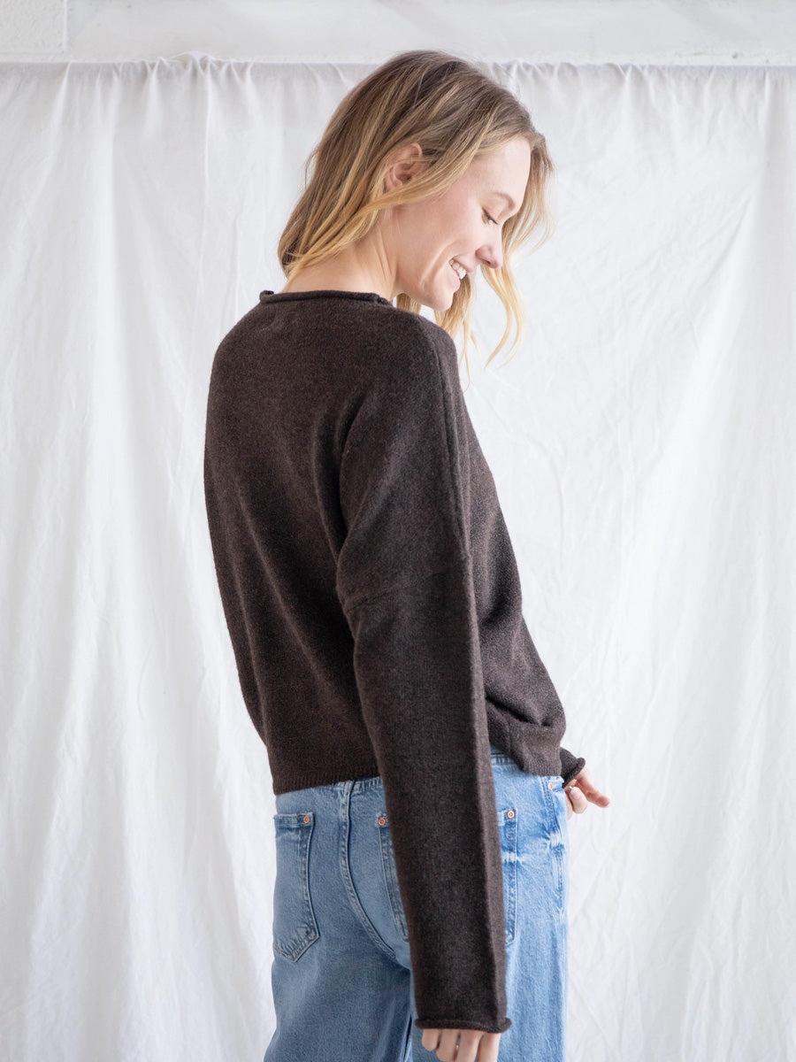 PIPER CARDIGAN - CHOCOLATE SWEATER -