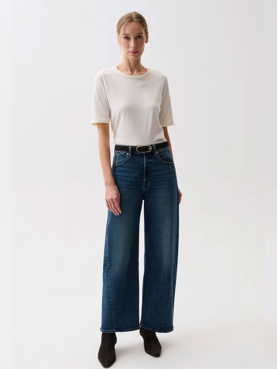 PISTOLA KYRA HIGH RISE BOWED WIDE ANKLE PANT - COSMIC