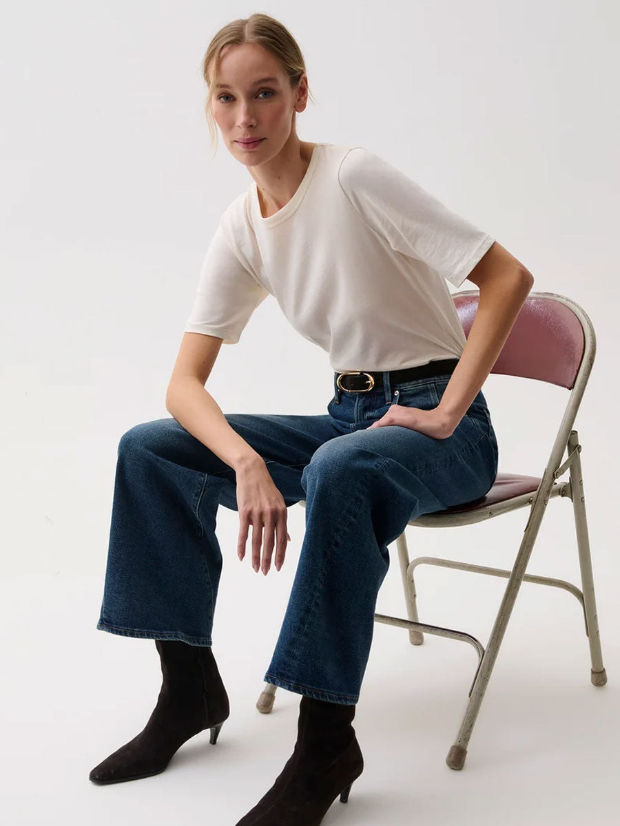 PISTOLA KYRA HIGH RISE BOWED WIDE ANKLE PANT - COSMIC