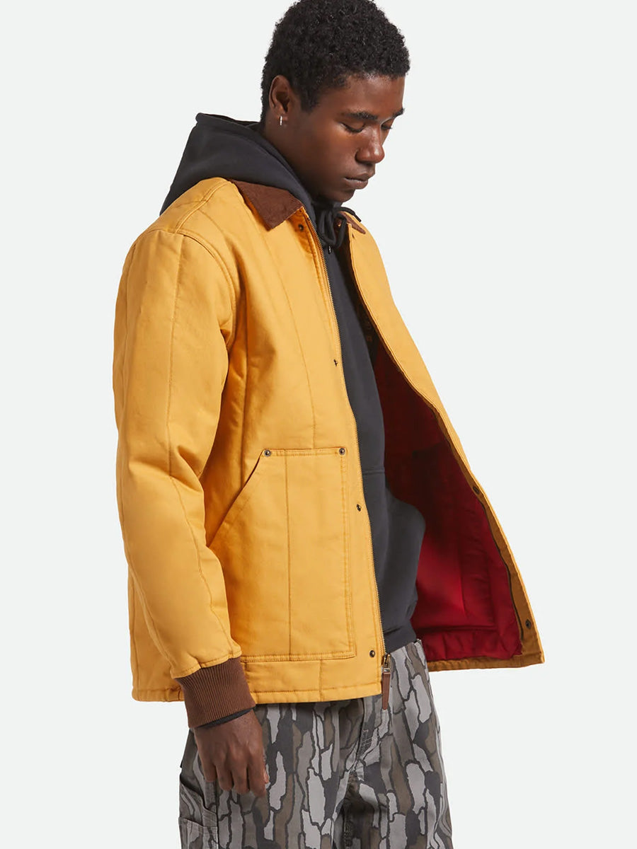 BRIXTON BUILDERS RANCH JACKET - SPRUCE YELLOW – OAK CLOTHING CO. INC.