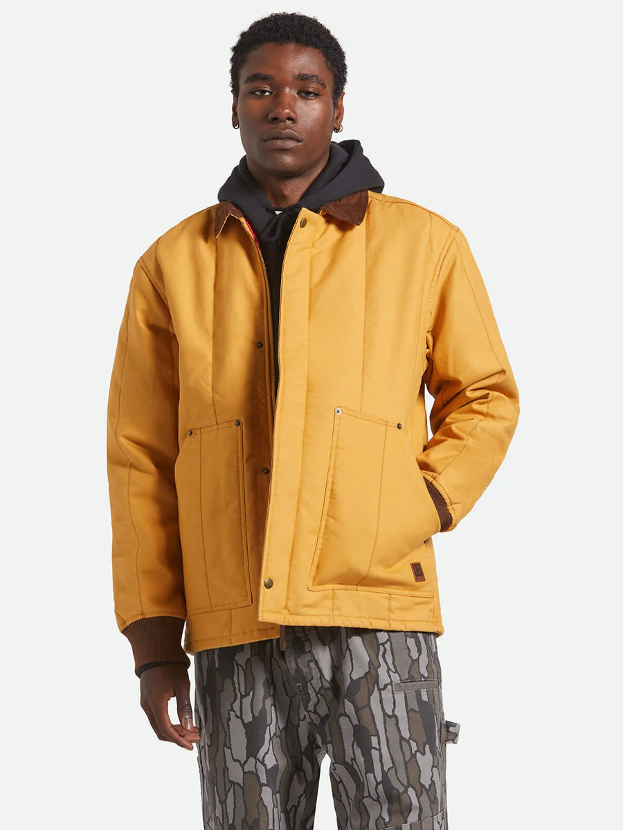 BRIXTON BUILDERS RANCH JACKET - SPRUCE YELLOW – OAK CLOTHING CO. INC.