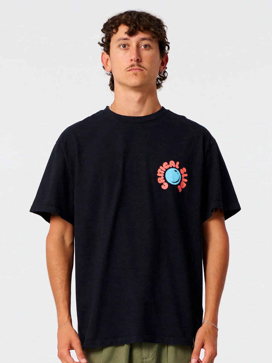 CRITICAL SLIDE RESIN DROP TEE - VINTAGE BLACK T-SHIRTS CRITICAL SLIDE