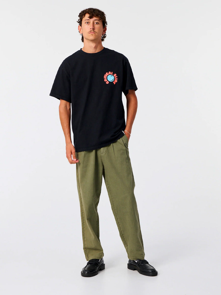 CRITICAL SLIDE RESIN DROP TEE - VINTAGE BLACK T-SHIRTS CRITICAL SLIDE
