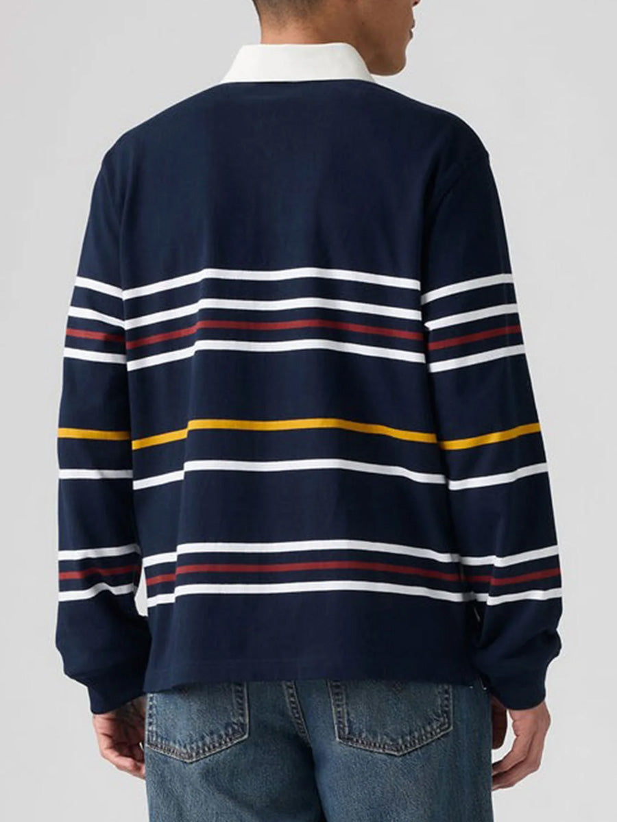 LEVIS UNION RUGBY THEO - STRIPE NAVY SHIRT -