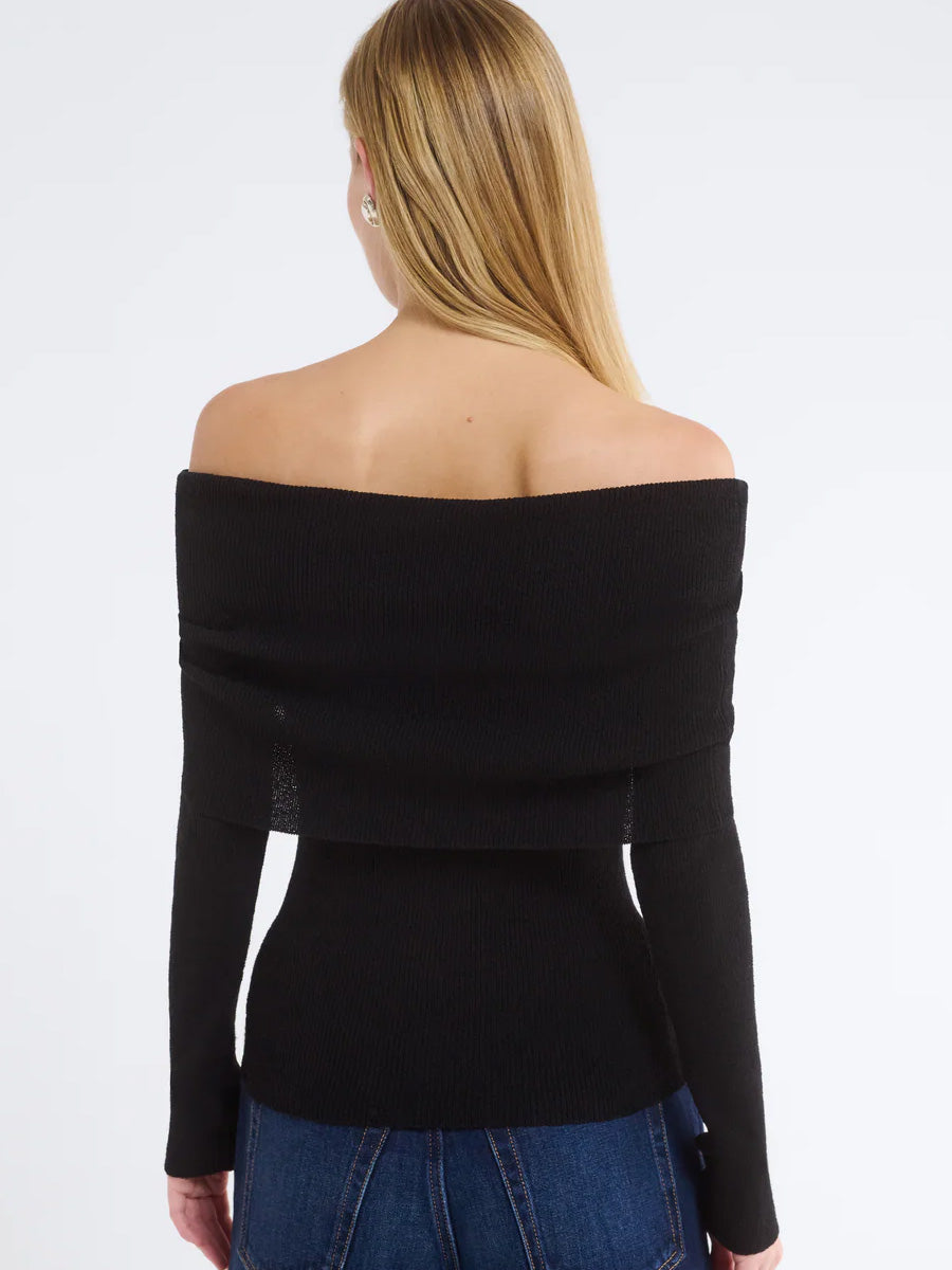WINONA TOP - BLACK SHIRT -