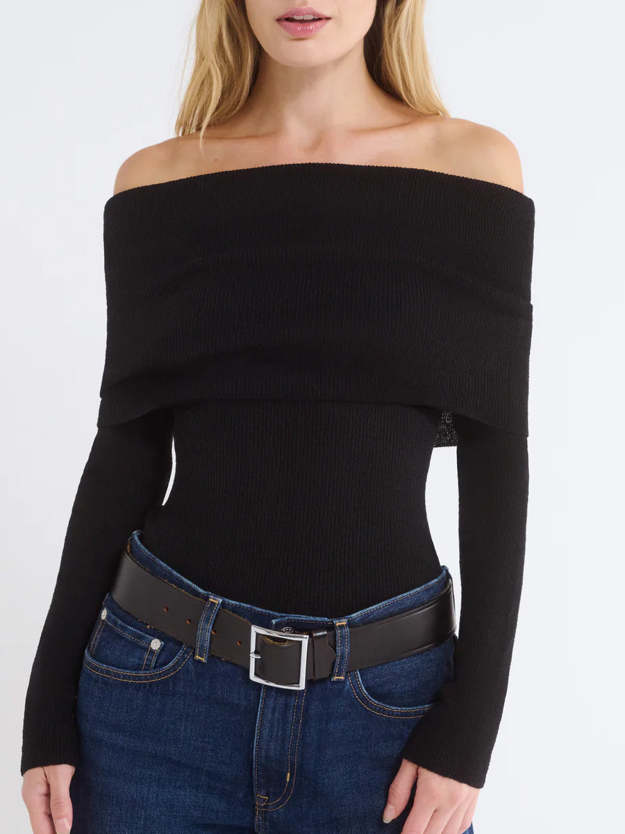 WINONA TOP - BLACK SHIRT -