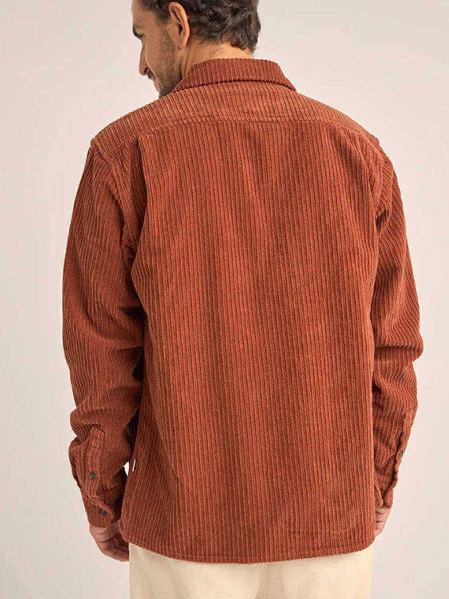 RHYTHM CORDUROY LONGSLEEVE SHIRT - RUST SHIRT -