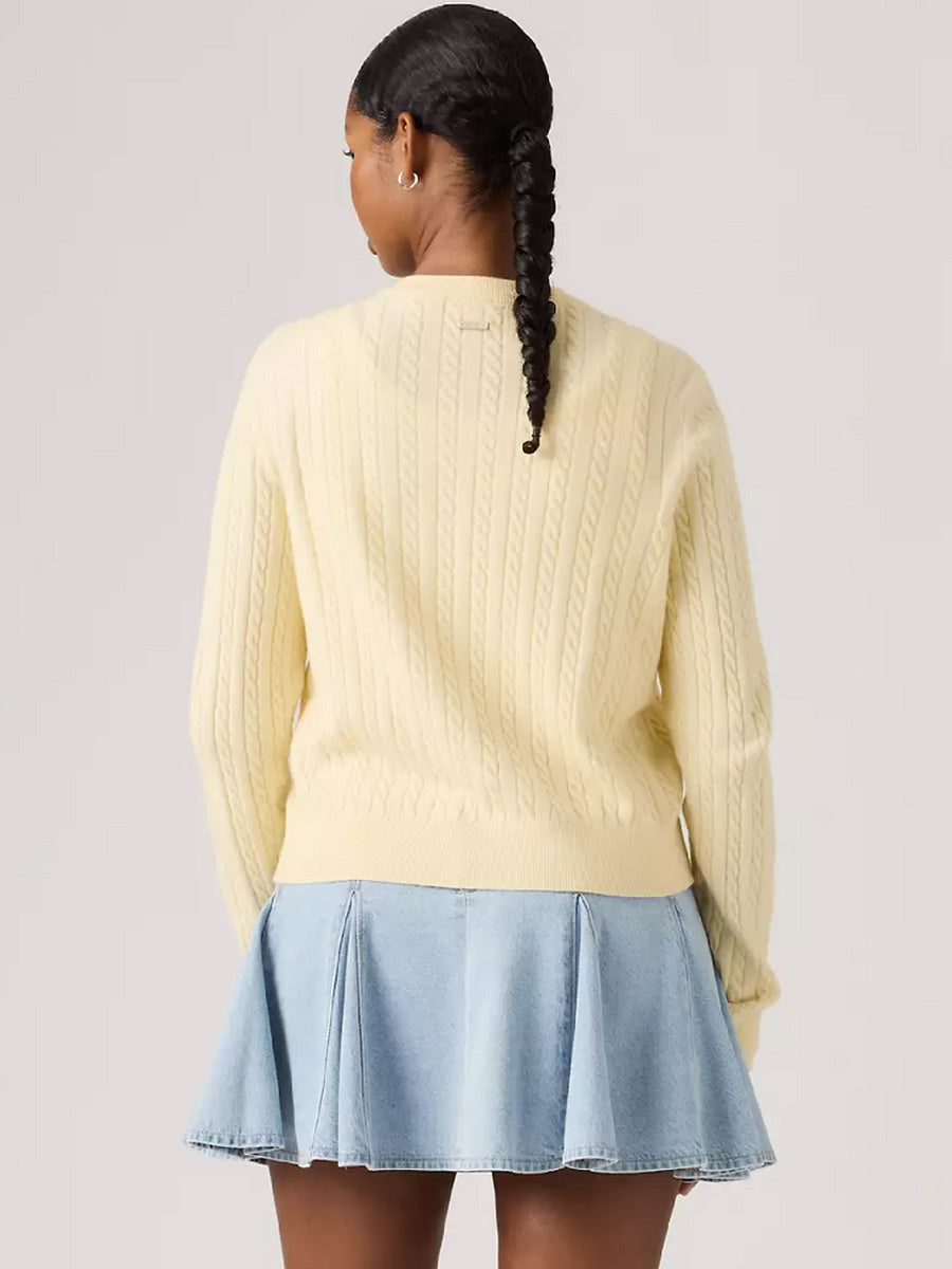 LEVI'S SUPER SOFT CREWNECK CARDI - RUTABAGA CABLE CARDIGAN -