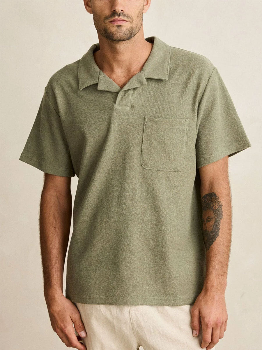 RHYTHM VINTAGE TERRY POLO - SAGE
