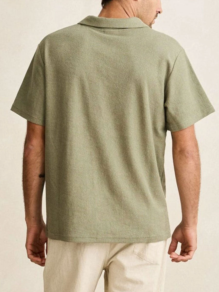 RHYTHM VINTAGE TERRY POLO - SAGE